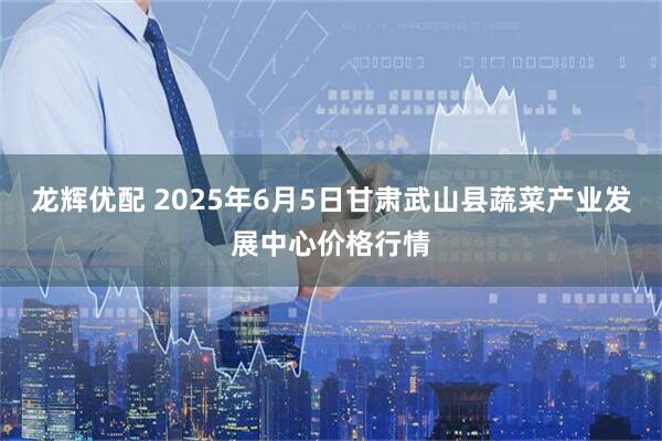 龙辉优配 2025年6月5日甘肃武山县蔬菜产业发展中心价格行情